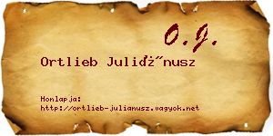 Ortlieb Juliánusz névjegykártya